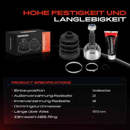 1x Antriebswelle Gelenksatz Vorderachse für Renault Clio III IV Modus Twingo II Bild 1x Antriebswelle Gelenksatz Vorderachse für Renault Clio III IV Modus Twingo II