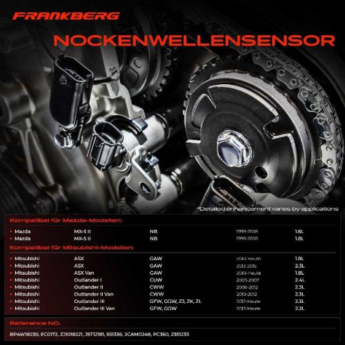 1x Nockenwellenposition Sensor für Mazda MX-5 2 Mitsubishi Lancer 8 Outlander 1 2 3 Bild 1x Nockenwellenposition Sensor für Mazda MX-5 2 Mitsubishi Lancer 8 Outlander 1 2 3