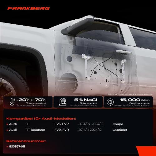 Frankberg 1x Fensterheber Vorne Links für Audi TT FV3 FVP FV9 FVR Bild Frankberg 1x Fensterheber Vorne Links für Audi TT FV3 FVP FV9 FVR