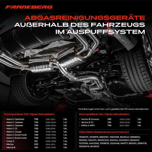 1x Krümmerkatalysator für Opel Astra G T98 Vectra B J96 Zafira A 1.6L 1995-2005 Bild 1x Krümmerkatalysator für Opel Astra G T98 Vectra B J96 Zafira A 1.6L 1995-2005
