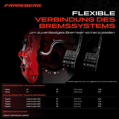 1x Bremsschlauch Bremsschläuche Vorderachse Rechts für Toyota Land Cruiser 200 J2 Lexus Bild 1x Bremsschlauch Bremsschläuche Vorderachse Rechts für Toyota Land Cruiser 200 J2 Lexus