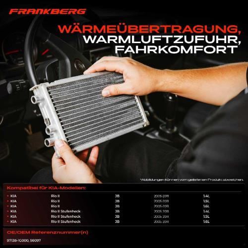 1x Wärmetauscher Innenraumheizung für KIA Rio II JB 1.4L 1.5L 1.6L Bild 1x Wärmetauscher Innenraumheizung für KIA Rio II JB 1.4L 1.5L 1.6L