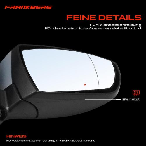 Frankberg 1x Außenspiegel Links für Ford Kuga II Van DM2 1.5L 1.6L 2.0L 2013-2019 Bild Frankberg 1x Außenspiegel Links für Ford Kuga II Van DM2 1.5L 1.6L 2.0L 2013-2019