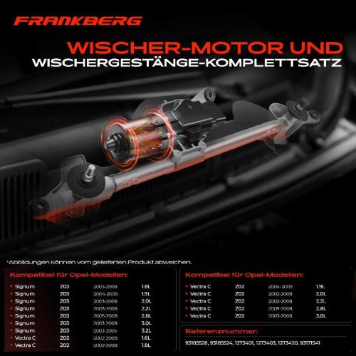 Frankberg 1x Wischerarm Scheibenwischer Vorne für Opel Signum Vectra C CC Caravan Bild Frankberg 1x Wischerarm Scheibenwischer Vorne für Opel Signum Vectra C CC Caravan