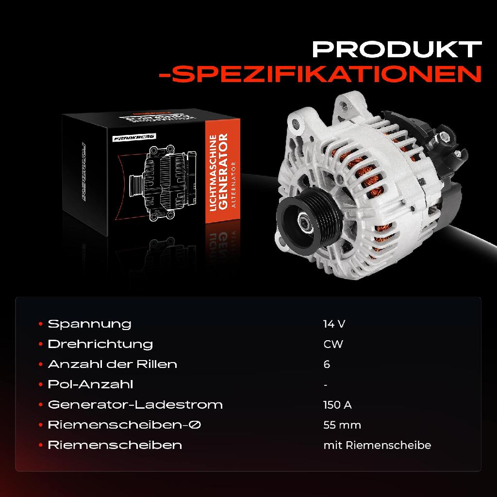 1x Lichtmaschine Generator für Peugeot 206 406 Citroën C5 Xantia Fiat Ducato