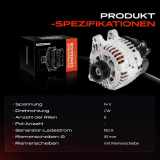 1x Lichtmaschine Generator für Peugeot 206 406 Citroën C5 Xantia Fiat Ducato