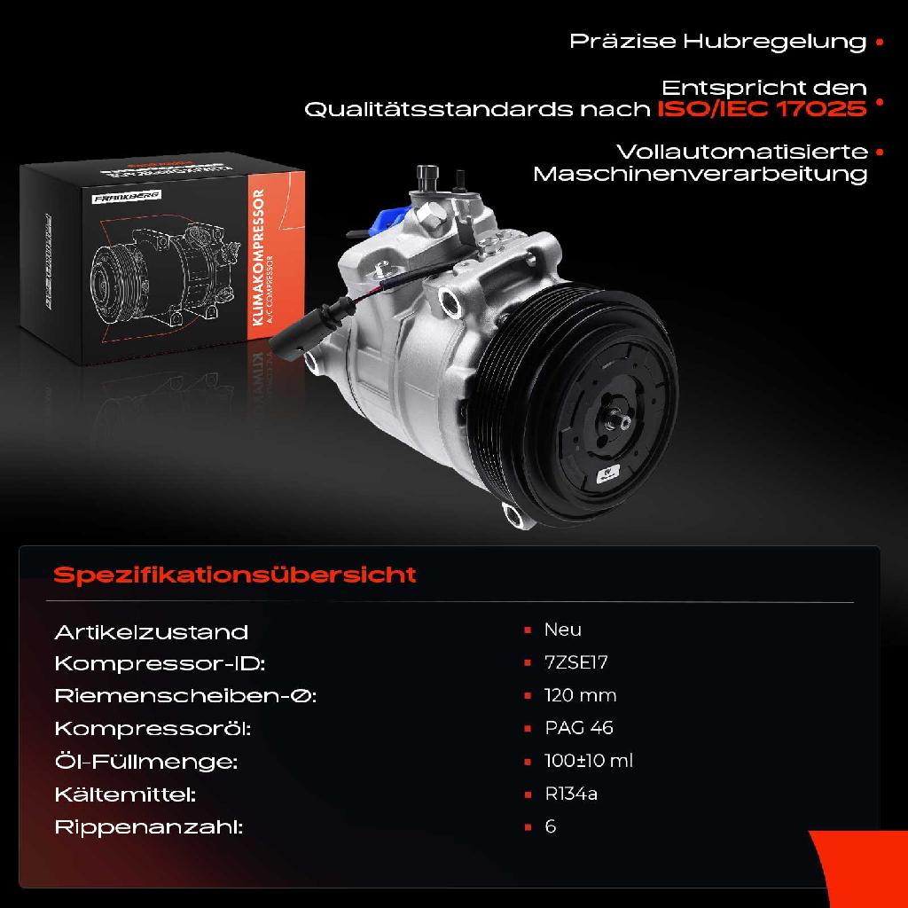 1x Klimakompressor für Audi Q7 4LB 3.0L 2007-2015