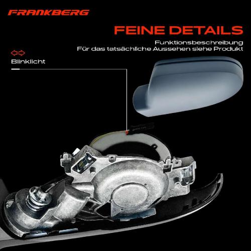 Frankberg 1x Außenspiegel Links für Audi A3 Sportback 8PA 1.2L 1.4L 1.6L 1.8L 2.0L 2010-2013 Bild Frankberg 1x Außenspiegel Links für Audi A3 Sportback 8PA 1.2L 1.4L 1.6L 1.8L 2.0L 2010-2013