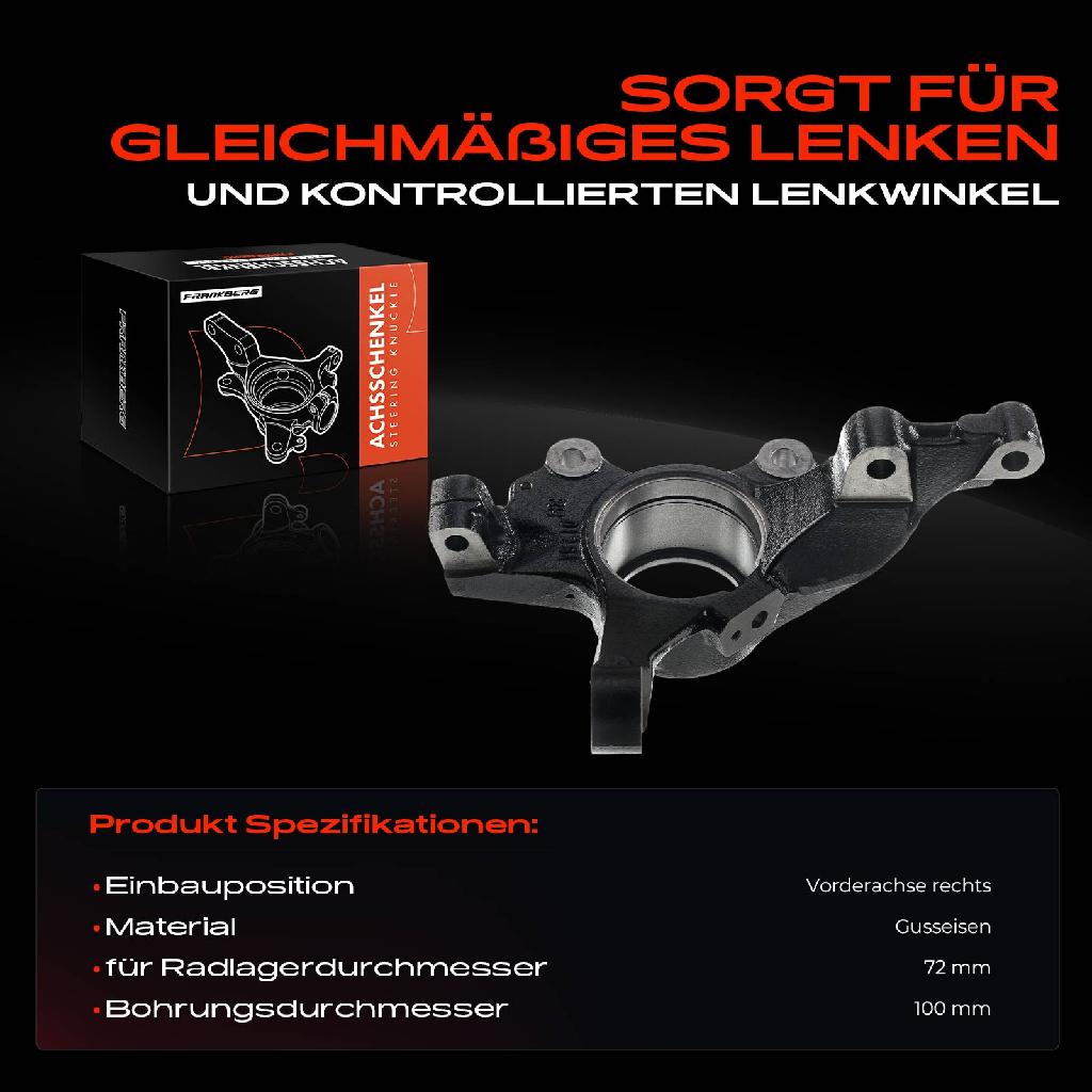 1x Achsschenkel Radaufhängung Vorderachse Rechts für Opel Corsa D Van S07 2006-2014