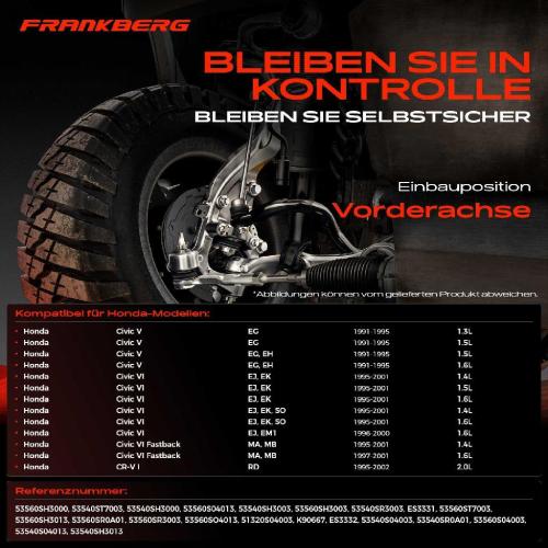 1x Querlenker Satz Vorderachse für Honda Civic V Hatchback Stufenheck VI Coupe Fastback CR-V I 1991-2002 Bild 1x Querlenker Satz Vorderachse für Honda Civic V Hatchback Stufenheck VI Coupe Fastback CR-V I 1991-2002