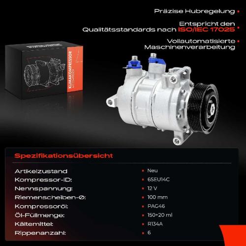 Frankberg 1x Klimakompressor für Audi A4 8W2 8WC Avant 8W5 8WD A5 F53 F5P A6 4G2 4GC Bild Frankberg 1x Klimakompressor für Audi A4 8W2 8WC Avant 8W5 8WD A5 F53 F5P A6 4G2 4GC