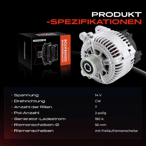 Frankberg 1x Lichtmaschine Generator für VW Touareg Audi Q7 Porsche Cayenne Bild Frankberg 1x Lichtmaschine Generator für VW Touareg Audi Q7 Porsche Cayenne