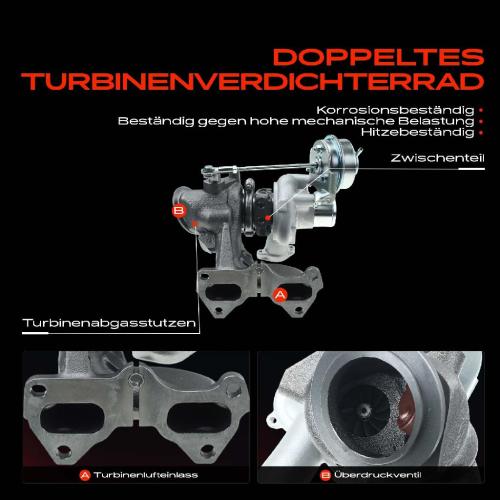 Frankberg 1x Turbolader Abgaskrümmer Einheit für Alfa Romeo Mito Fiat 500 C 500L Panda Punto Lancia Ypsilon Bild Frankberg 1x Turbolader Abgaskrümmer Einheit für Alfa Romeo Mito Fiat 500 C 500L Panda Punto Lancia Ypsilon