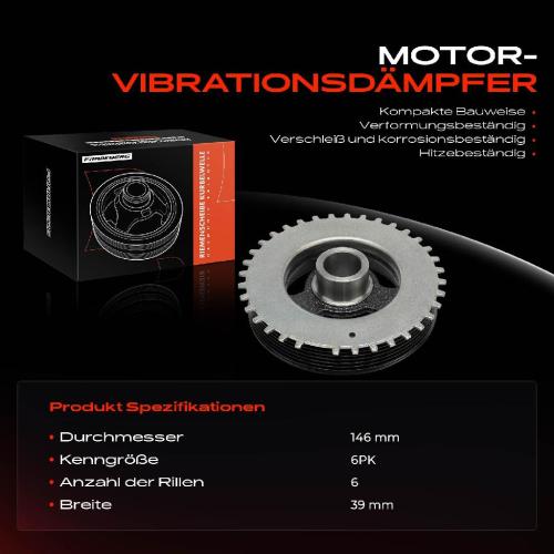 1x Riemenscheibe Kurbelwelle für Ford Mondeo 4 Turnier Galaxy S-Max WA6 2000-2015 Bild 1x Riemenscheibe Kurbelwelle für Ford Mondeo 4 Turnier Galaxy S-Max WA6 2000-2015