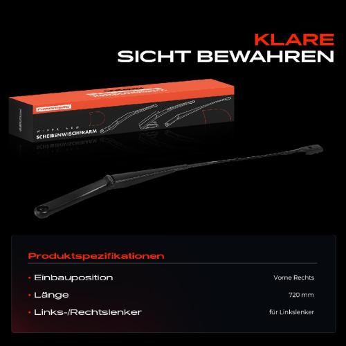 1x Wischerarm Scheibenwischer Vorne Rechts für Audi A4 8K2 Allroad 8KH Avant A5 8T3 Bild 1x Wischerarm Scheibenwischer Vorne Rechts für Audi A4 8K2 Allroad 8KH Avant A5 8T3