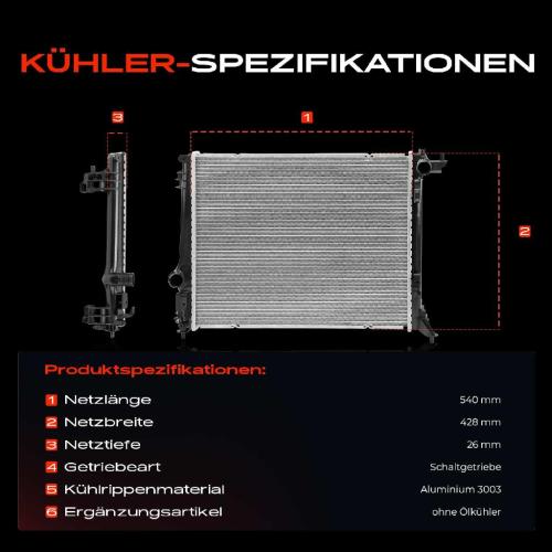 Frankberg 1x Kühler Wasserkühler Motorkühler für Renault Grand Scénic 4 Megane 4 Talisman Bild Frankberg 1x Kühler Wasserkühler Motorkühler für Renault Grand Scénic 4 Megane 4 Talisman