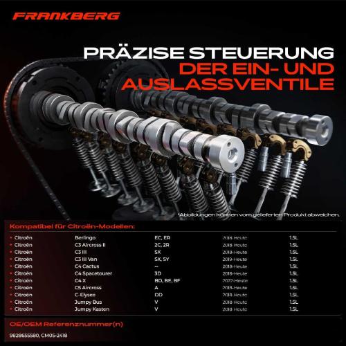 1x Nockenwelle für Citroën C3 C4 Berlingo Jumpy Ford Ecosport Opel Crossland X Fiat Bild 1x Nockenwelle für Citroën C3 C4 Berlingo Jumpy Ford Ecosport Opel Crossland X Fiat