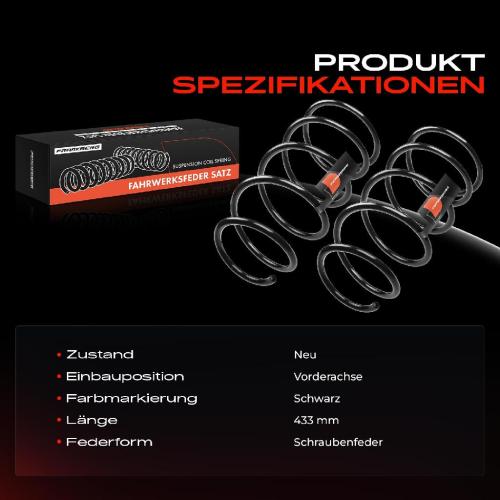 Frankberg 2x Fahrwerksfeder Vorderachse für Ford Mondeo I GBP BNP 1993-1996 Bild Frankberg 2x Fahrwerksfeder Vorderachse für Ford Mondeo I GBP BNP 1993-1996