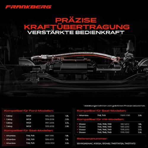 1x Seilzug Feststellbremse Mitte für VW Sharan Ford Galaxy WGR Seat Alhambra Bild 1x Seilzug Feststellbremse Mitte für VW Sharan Ford Galaxy WGR Seat Alhambra