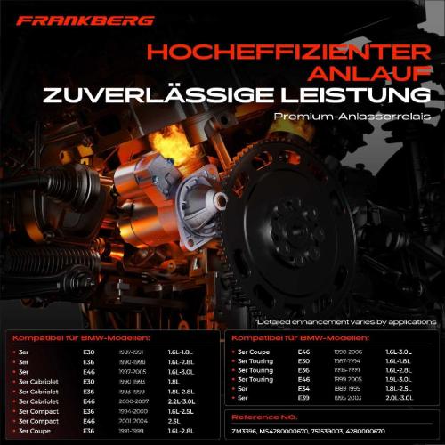 1x Magnetschalter Starter für BMW 3er E30 E36 E46 5er E34 E39 E60 E61 7er X3 Z3 Z4 Bild 1x Magnetschalter Starter für BMW 3er E30 E36 E46 5er E34 E39 E60 E61 7er X3 Z3 Z4