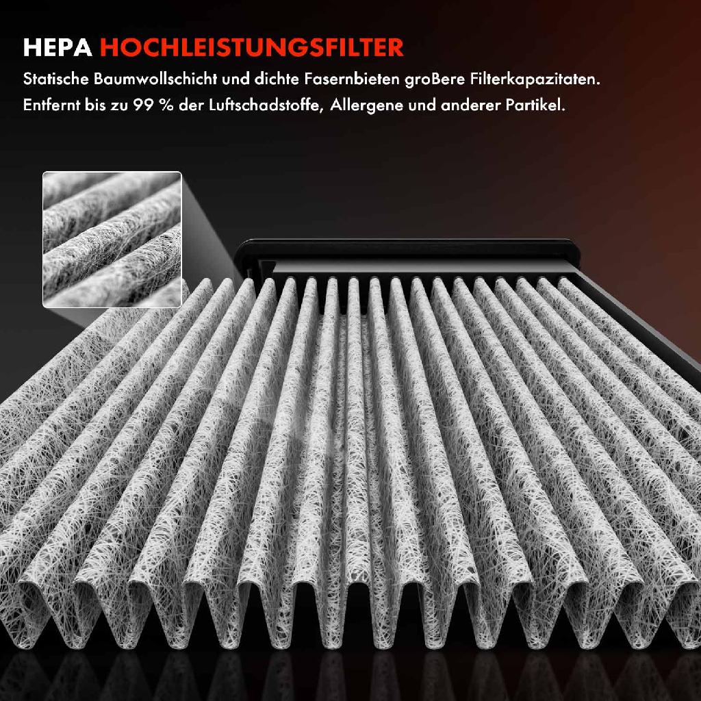 2x Innenraumfilter Aktivkohle für Audi A8 4E2 4E8 3.0L Benzin