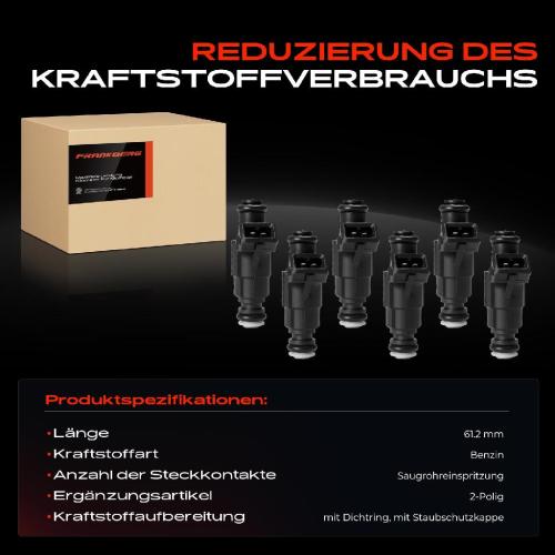 Frankberg 6x Einspritzventil Einspritzdüse für Mercedes-Benz W202 S202 C208 A208 W210 S210 W220 Bild Frankberg 6x Einspritzventil Einspritzdüse für Mercedes-Benz W202 S202 C208 A208 W210 S210 W220
