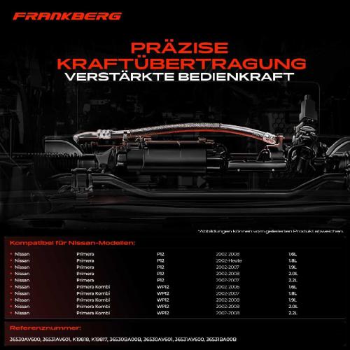 2x Seilzug Feststellbremse Hinterachse beidseitig für Nissan Primera Hatchback Kombi WP12 Bild 2x Seilzug Feststellbremse Hinterachse beidseitig für Nissan Primera Hatchback Kombi WP12