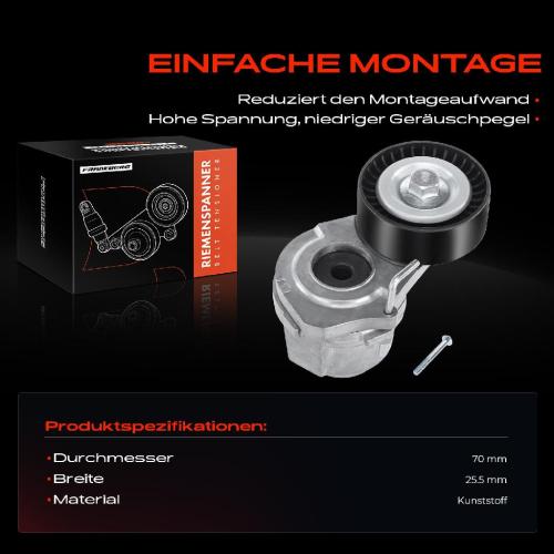 1x Spannrolle Riemenspanner für Chevrolet Cruze J300 Trax Opel Astra J 2006-2019 Bild 1x Spannrolle Riemenspanner für Chevrolet Cruze J300 Trax Opel Astra J 2006-2019