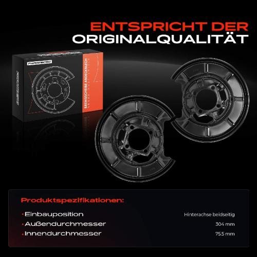 2x Ankerblech Bremsscheibe Hinterachse Beidseitig für Mercedes-Benz W169 A 160 W245 B 180 Bild 2x Ankerblech Bremsscheibe Hinterachse Beidseitig für Mercedes-Benz W169 A 160 W245 B 180
