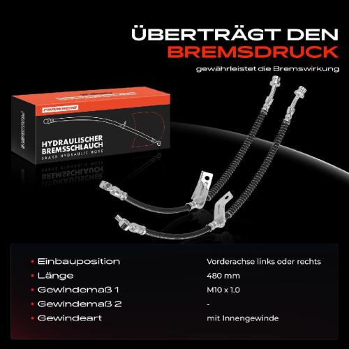Frankberg 2x Bremsschlauch Bremsschläuche Vorderachse Links oder Rechts für Hyundai i30 PD PDE KIA Ceed Proceed Bild Frankberg 2x Bremsschlauch Bremsschläuche Vorderachse Links oder Rechts für Hyundai i30 PD PDE KIA Ceed Proceed