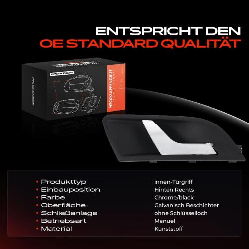1x Türgriff Hinten Rechts innen für Skoda Superb II Kombi 1.4L 1.6L 1.8L 1.9L 2.0L 3.6L 2008-2015 Bild 1x Türgriff Hinten Rechts innen für Skoda Superb II Kombi 1.4L 1.6L 1.8L 1.9L 2.0L 3.6L 2008-2015