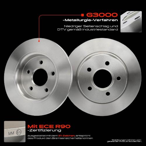 Frankberg 2x Bremsscheiben Hinterachse für Ford C-Max II Van Grand Kuga Tourneo Connect/Grand Connect V408 Bild Frankberg 2x Bremsscheiben Hinterachse für Ford C-Max II Van Grand Kuga Tourneo Connect/Grand Connect V408