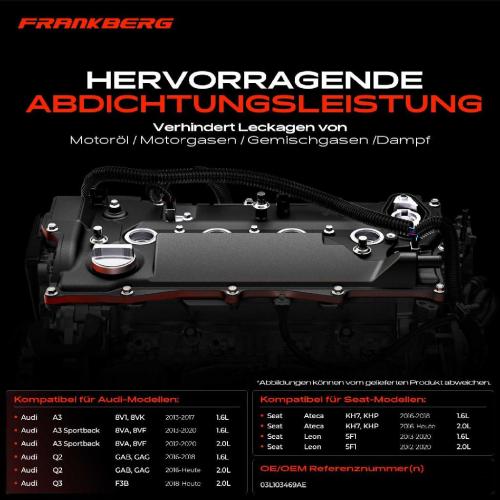 1x Ventildeckel Zylinderkopfhaube für VW Golf Passat Tiguan Audi A3 Q2 Seat Skoda Bild 1x Ventildeckel Zylinderkopfhaube für VW Golf Passat Tiguan Audi A3 Q2 Seat Skoda