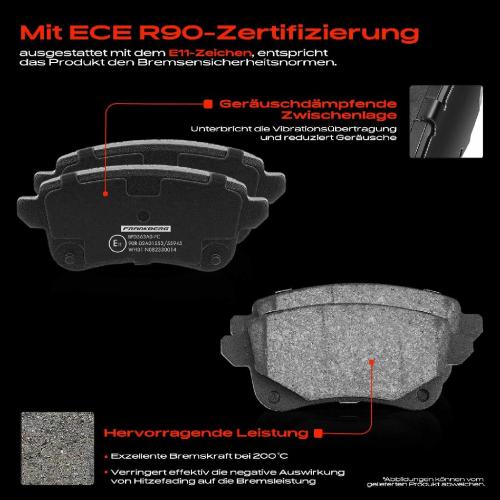 Frankberg 4x Bremsbeläge Hinterachse für Nissan Juke Renault Captur II Clio V Fluence Grand Scénic III Megane CC Bild Frankberg 4x Bremsbeläge Hinterachse für Nissan Juke Renault Captur II Clio V Fluence Grand Scénic III Megane CC
