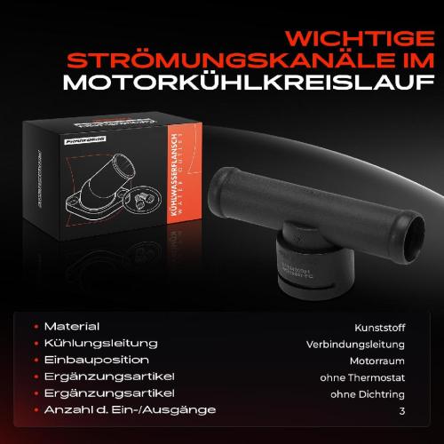 1x Kühlmittelflansch Wasserauslass für VW Golf III Passat Transporter Audi A6 100 Bild 1x Kühlmittelflansch Wasserauslass für VW Golf III Passat Transporter Audi A6 100