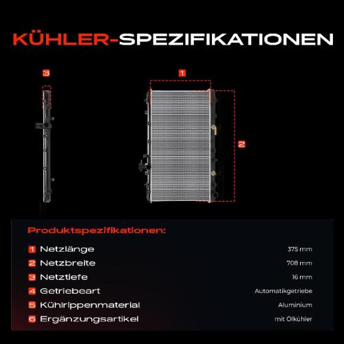 1x Kühler Wasserkühler Motorkühler für Fiat Sedici 189 Suzuki SX4 Stufenheck GY Bild 1x Kühler Wasserkühler Motorkühler für Fiat Sedici 189 Suzuki SX4 Stufenheck GY