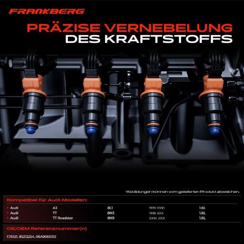 4x Einspritzventil Einspritzdüse für Audi TT 8N3 Roadster 8N9 A3 8L1 1.8L Bild 4x Einspritzventil Einspritzdüse für Audi TT 8N3 Roadster 8N9 A3 8L1 1.8L