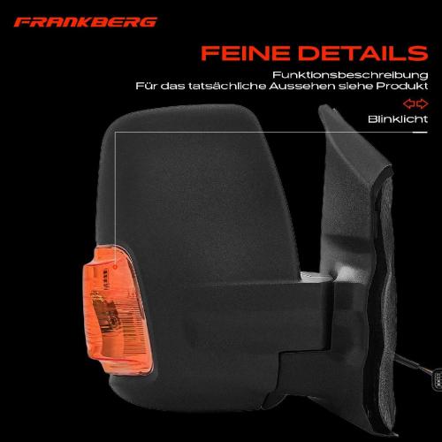Frankberg 1x Außenspiegel Rechts für Ford Transit V363 Bus Transit Kasten FAD FBD FCD FDD Bild Frankberg 1x Außenspiegel Rechts für Ford Transit V363 Bus Transit Kasten FAD FBD FCD FDD