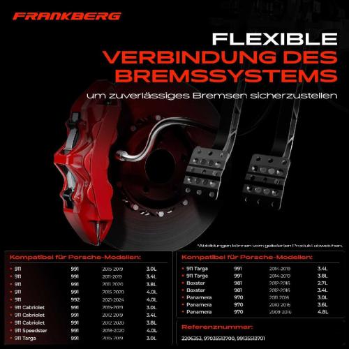 1x Bremsschlauch Bremsschläuche Vorderachse oder Hinterachse für Porsche 911 991 Boxster 981 Panamera 970 Bild 1x Bremsschlauch Bremsschläuche Vorderachse oder Hinterachse für Porsche 911 991 Boxster 981 Panamera 970