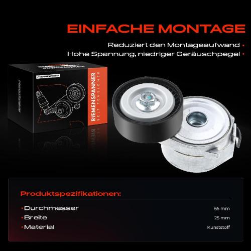 1x Spannrolle Riemenspanner für Ford Focus C-Max Mondeo Citroën C5 Peugeot 407 Bild 1x Spannrolle Riemenspanner für Ford Focus C-Max Mondeo Citroën C5 Peugeot 407