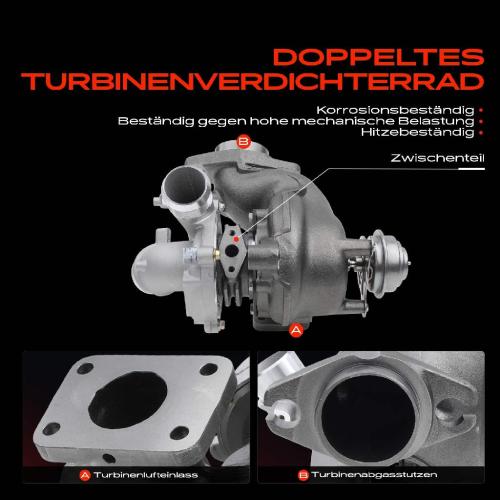 Frankberg 1x Abgasturbolader für Citroën C8 EA EB Fiat Ulysse 179 Lancia Phedra 179 Peugeot 807 EB 2.2L 2002-2014 Bild Frankberg 1x Abgasturbolader für Citroën C8 EA EB Fiat Ulysse 179 Lancia Phedra 179 Peugeot 807 EB 2.2L 2002-2014