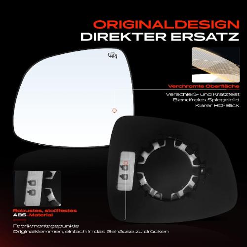 1x Spiegelglas Außenspiegel links für Fiat Sedici 189 Suzuki SX4 Stufenheck EY GY GY RW Bild 1x Spiegelglas Außenspiegel links für Fiat Sedici 189 Suzuki SX4 Stufenheck EY GY GY RW