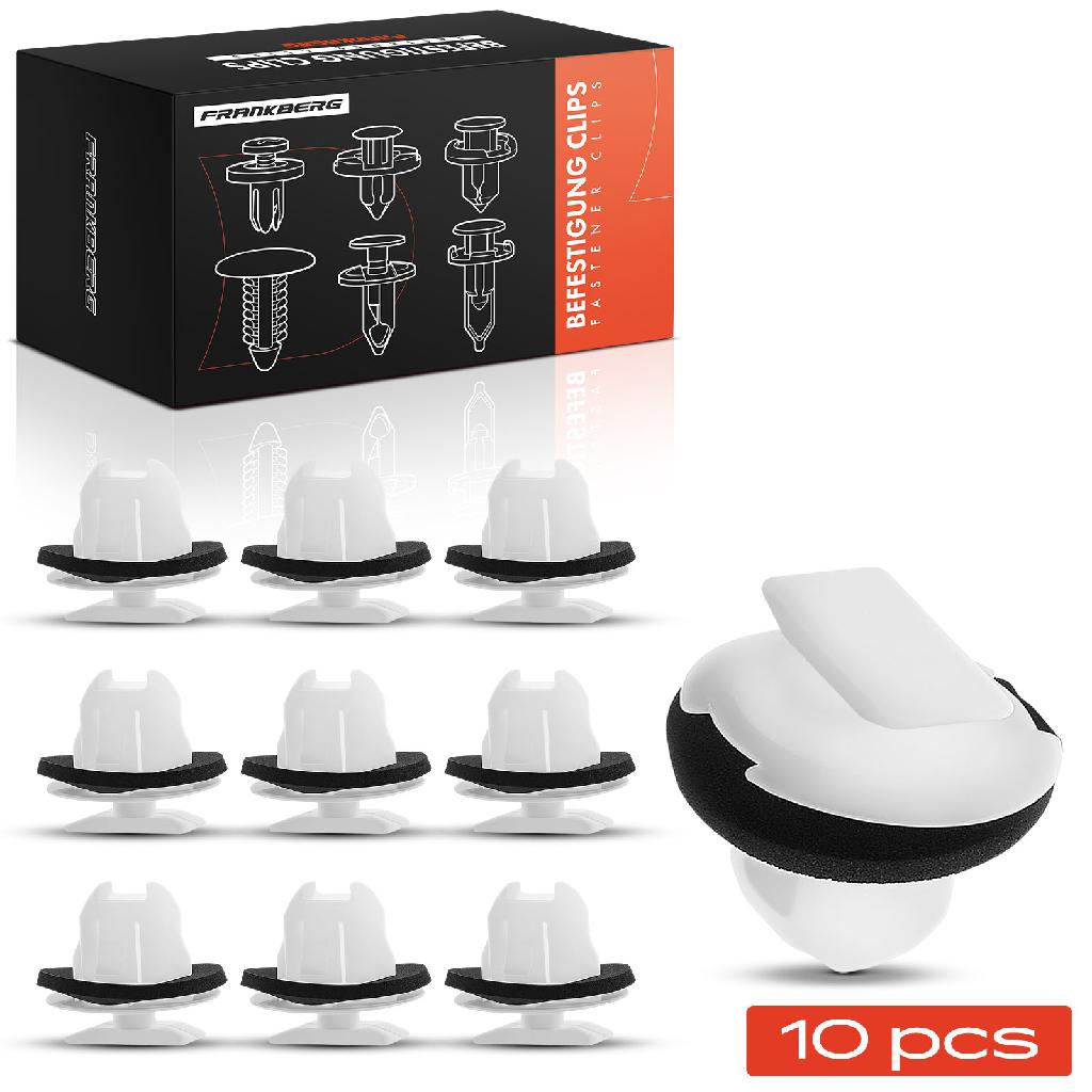 Frankberg 10x Befestigungsclips Radkasten Kotflügel für Nissan Juke F15 X-Trail T31 1.6L 2.0L