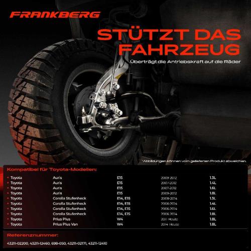 Frankberg 1x Achsschenkel Radaufhängung Vorderachse Rechts für Toyota Auris E15 Corolla E15 Prius Bild Frankberg 1x Achsschenkel Radaufhängung Vorderachse Rechts für Toyota Auris E15 Corolla E15 Prius