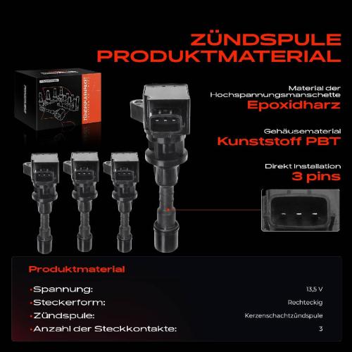 4x Zündmodul Zündspule für Mazda 5 6 Hatchback Kombi Station Wagon Stufenheck MX-5 III 1.8L 2.0L Bj ab 2005 Bild 4x Zündmodul Zündspule für Mazda 5 6 Hatchback Kombi Station Wagon Stufenheck MX-5 III 1.8L 2.0L Bj ab 2005