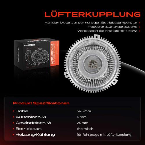 1x Lüfterkupplung Kühlerlüfte für BMW 3er E30 E36 5er E34 Opel Omega B V94 Bild 1x Lüfterkupplung Kühlerlüfte für BMW 3er E30 E36 5er E34 Opel Omega B V94