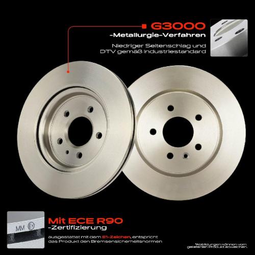 Frankberg 2x Bremsscheiben Hinterachse für Opel Zafira Tourer C Van Vauxhall MK III Bj ab 2011 Bild Frankberg 2x Bremsscheiben Hinterachse für Opel Zafira Tourer C Van Vauxhall MK III Bj ab 2011