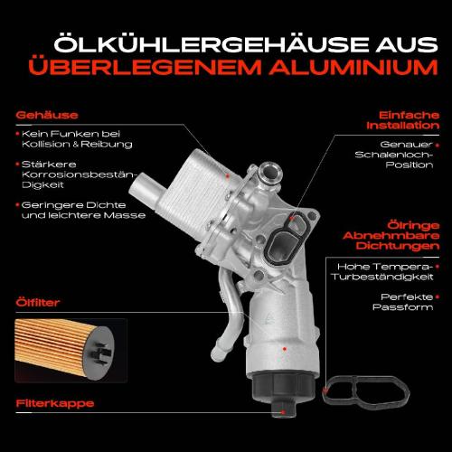 1x ÖlkühlerÖlfilter für Opel Adam Astra J Caravan GTC Cascada 1.4L Bild 1x ÖlkühlerÖlfilter für Opel Adam Astra J Caravan GTC Cascada 1.4L