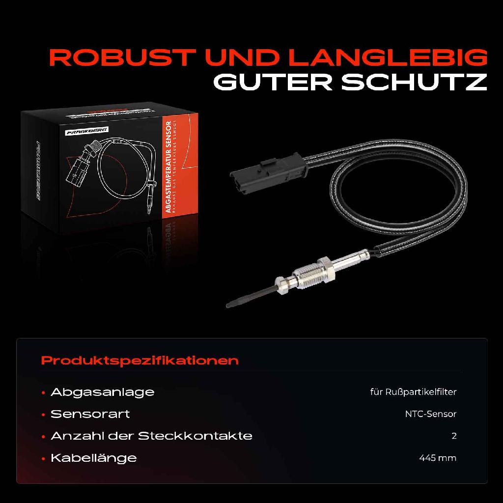 1x Abgastemperatursensor für Citroën Berlingo C3 C4 II DS3 Peugeot 207 308 4008