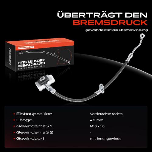 Frankberg 1x Bremsschlauch Bremsschläuche Vorderachse Rechts für Hyundai Accent III MC 1.4L-1.6L Bild Frankberg 1x Bremsschlauch Bremsschläuche Vorderachse Rechts für Hyundai Accent III MC 1.4L-1.6L